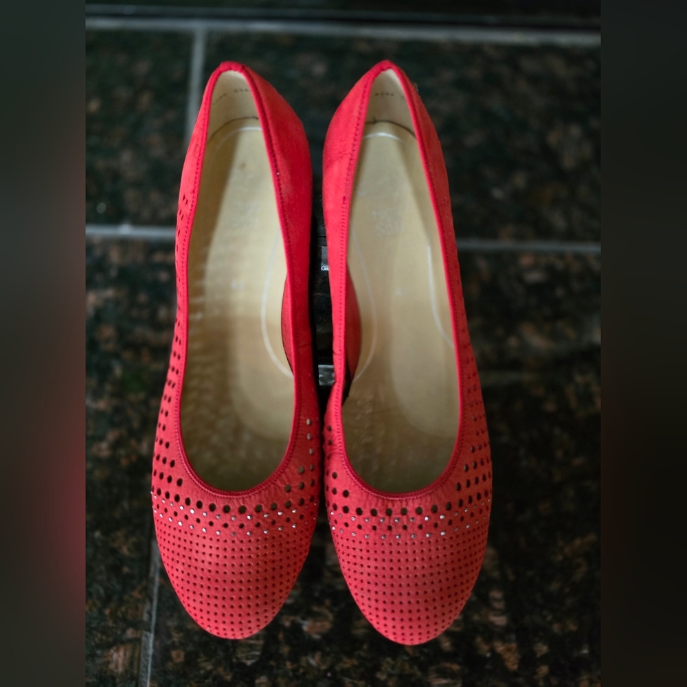 Ara Vibrant Red Women's Flats